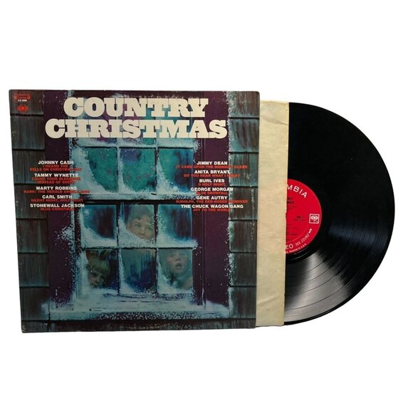 Country Christmas Vinyl LP Compilation 60s Featuring Johnny Cash & Tammy Wynette - Picture 1 of 6